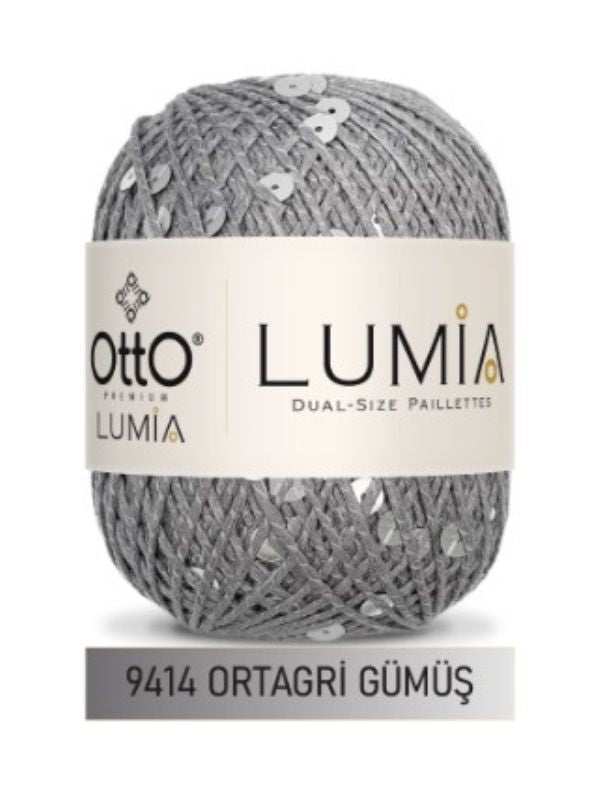Otto Lumia Çift Boy Pullu 50gr 90m - %85Pamuk %15Pul Payetli İp