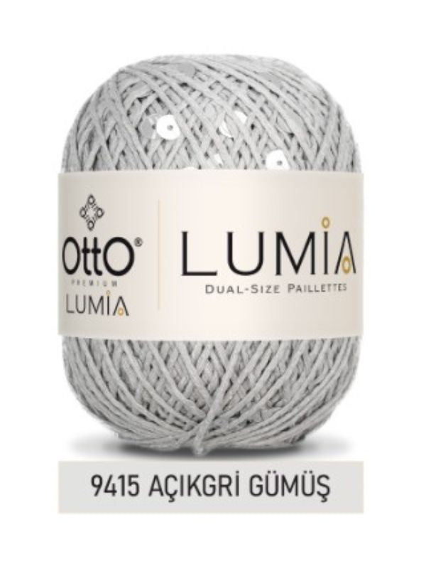 Otto Lumia Çift Boy Pullu 50gr 90m - %85Pamuk %15Pul Payetli İp