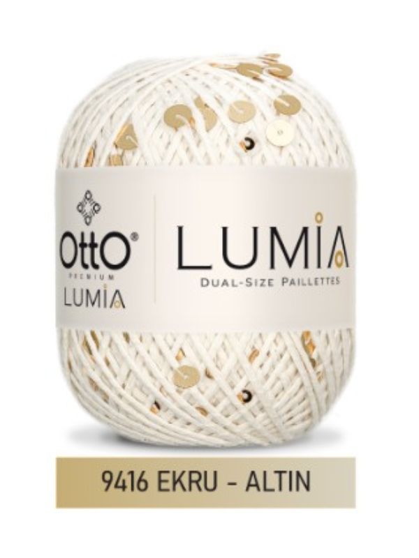 Otto Lumia Çift Boy Pullu 50gr 90m - %85Pamuk %15Pul Payetli İp