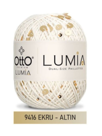 Otto Lumia Çift Boy Pullu 50gr 90m - %85Pamuk %15Pul Payetli İp
