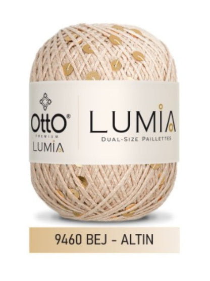 Otto Lumia Çift Boy Pullu 50gr 90m - %85Pamuk %15Pul Payetli İp