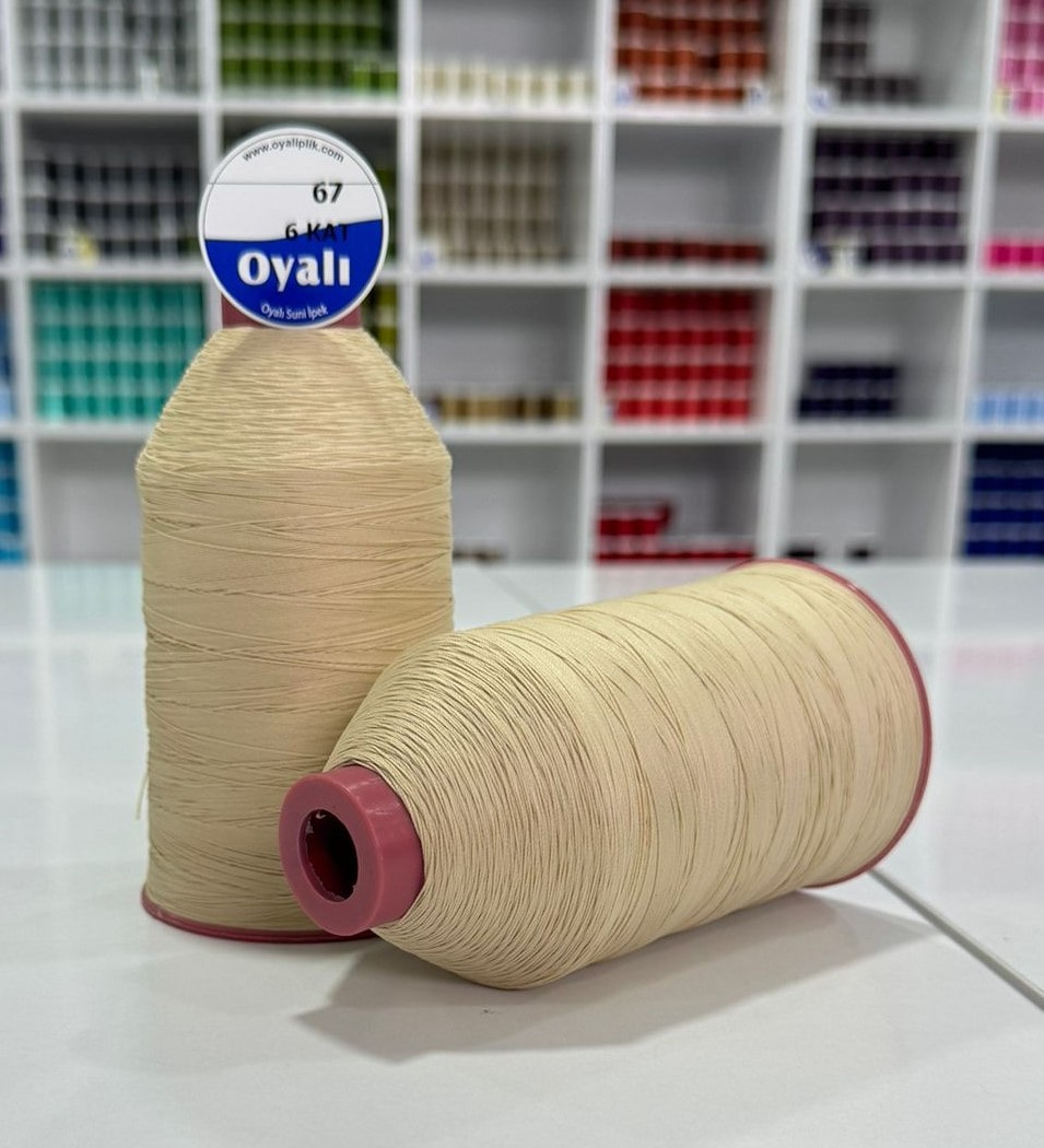 OYALI Dantel İpliği 200gr 6 kat Suni İpek (Tek Makara Gönderilecektir)